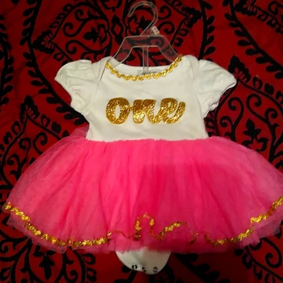 Mud Pie Baby Girls' I'm One Tutu Crawler, 9-12 Months Mud Pie Baby Girls' I'm One Tutu Crawler, 9-12 Months